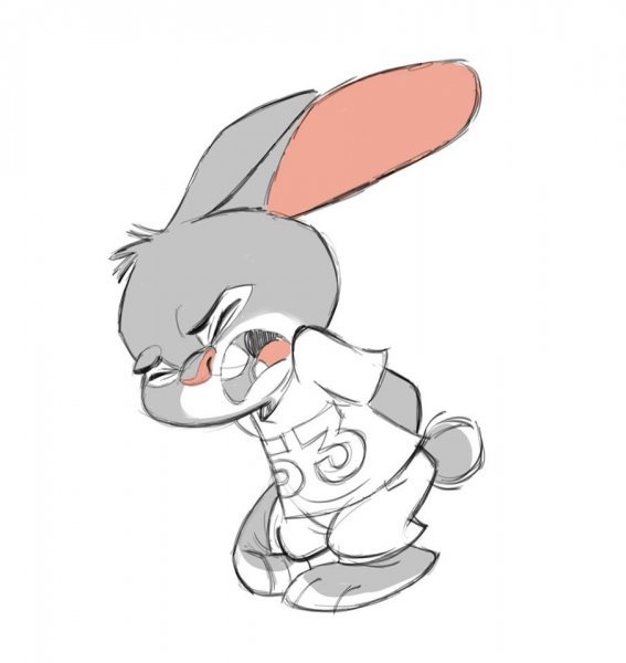 Зайка для срисовки