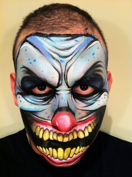 Раскрашенные лица на Хэллоуин