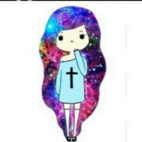 Девочка с космическими волосами