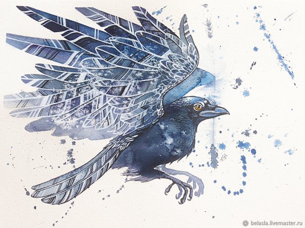 Птицы ручкой