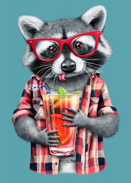 Енот в очках