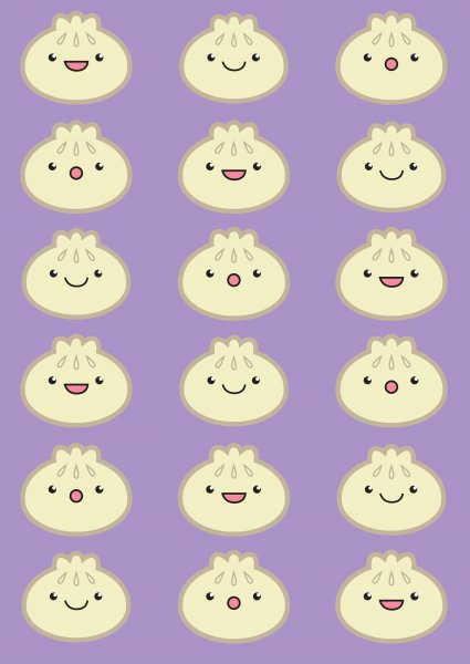 Пельмени нарисованные милые