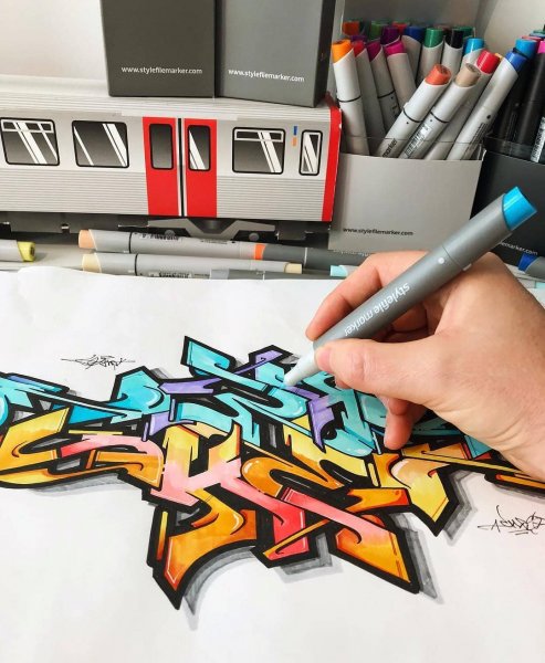 Крутые скетчи маркерами