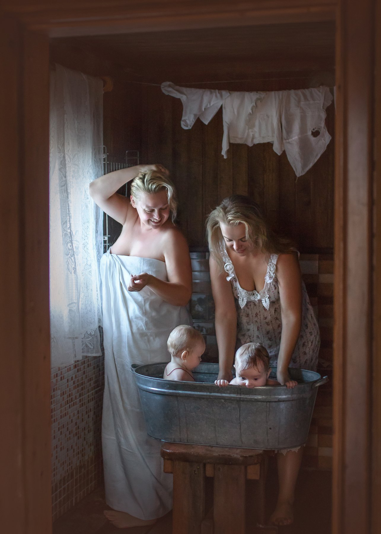 фото женщин в деревенской бане