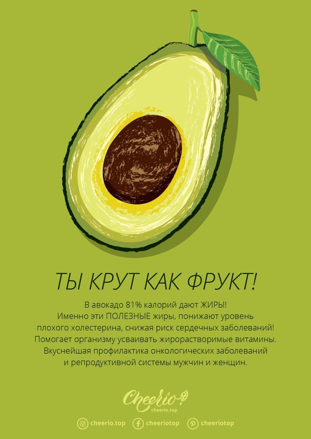 Открытка «авокадо»