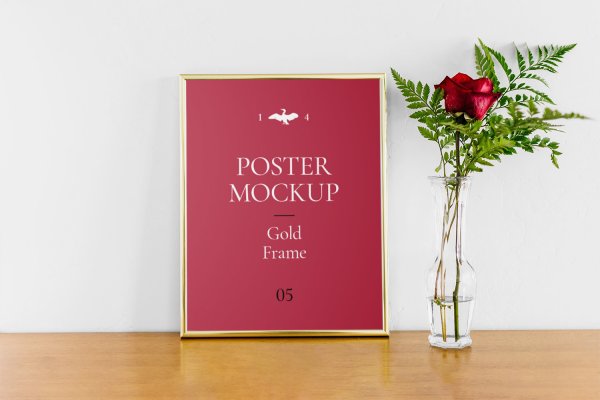 Golden frame Mockup PSD