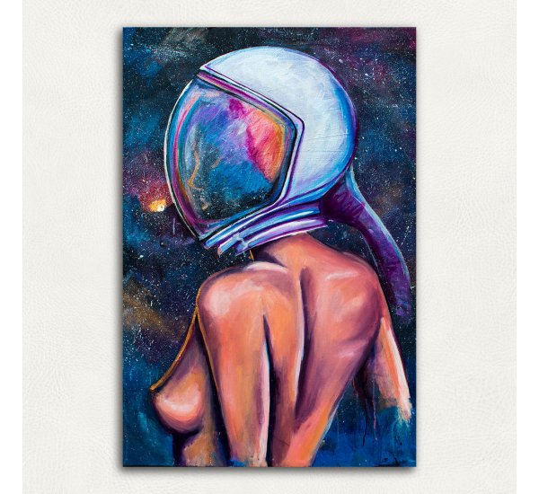 Картины маслом космос и девушка