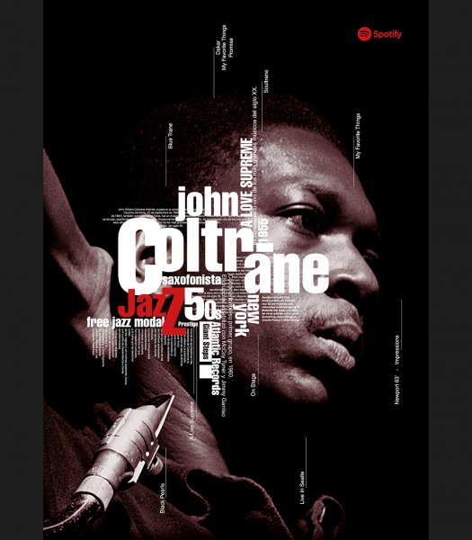 Постер с песней спотифай трек