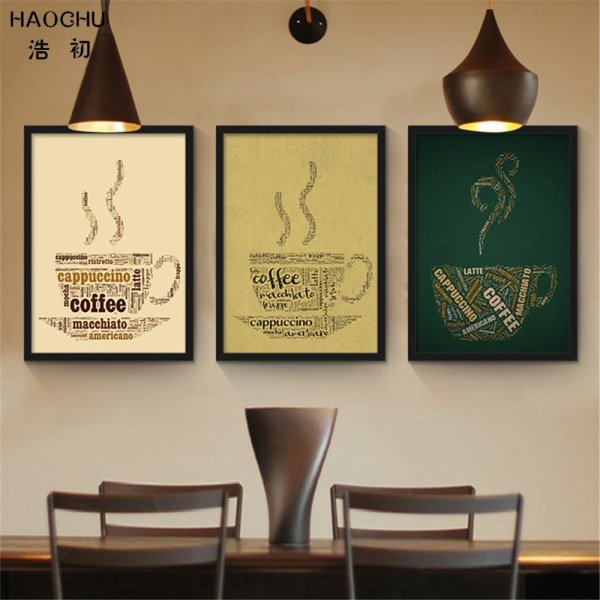 Постеры в интерьере кафе
