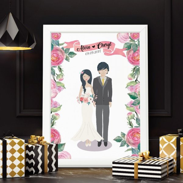 Постер для молодоженов на свадьбу