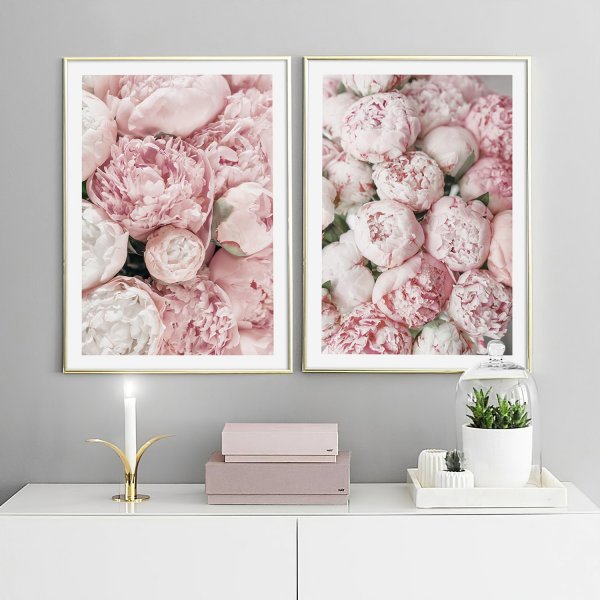 Постеры для интерьера в розовых тонах