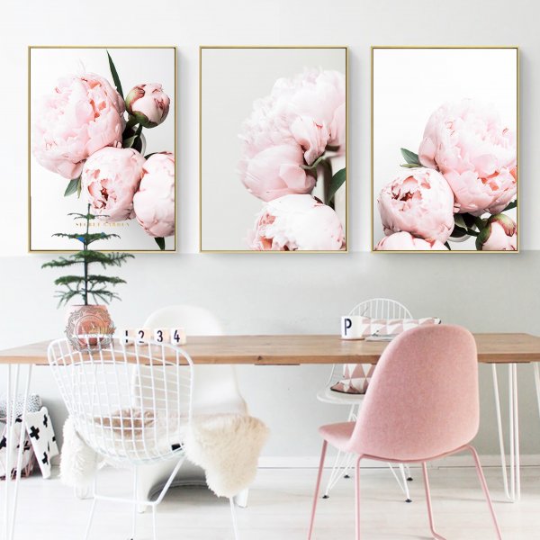 Постеры пионы для интерьера