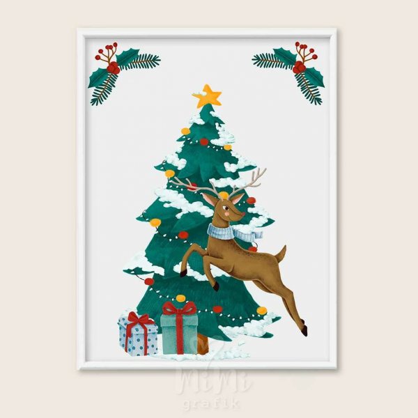 Новогодние постеры в одном стиле