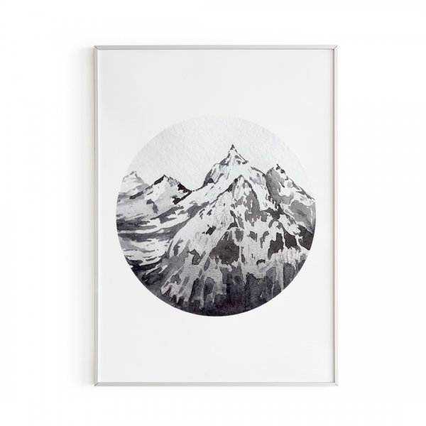 Постер горы в скандинавском стиле