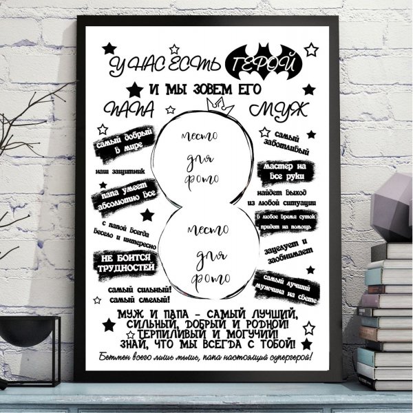 Постер на день рождения мужчине