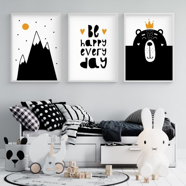 Модные стильные постеры в интерьере