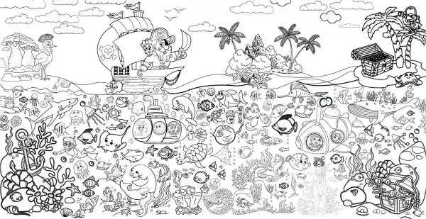 Гигантская раскраска зоопарк