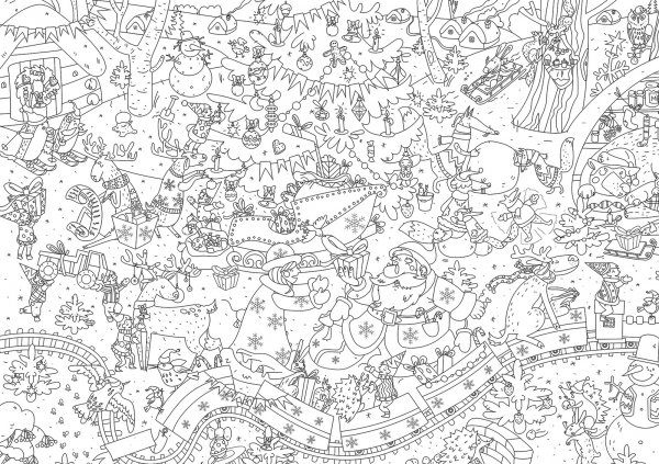 Большой плакат раскраска