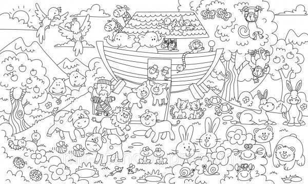 Большая раскраска для детей