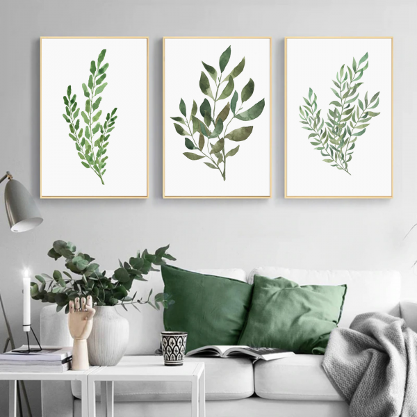 Постеры растения на белом фоне