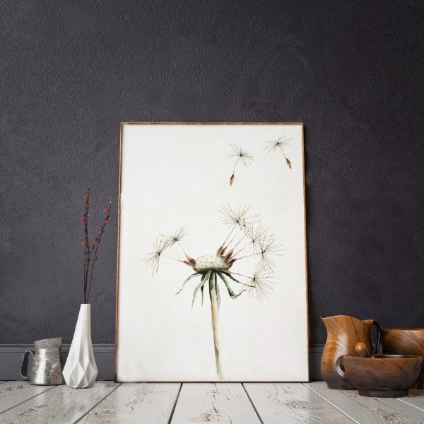 Одуванчик Постер для интерьера рисунок