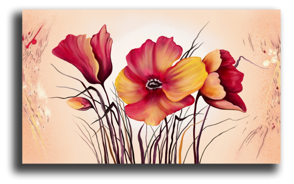 Декоративные картины с цветами
