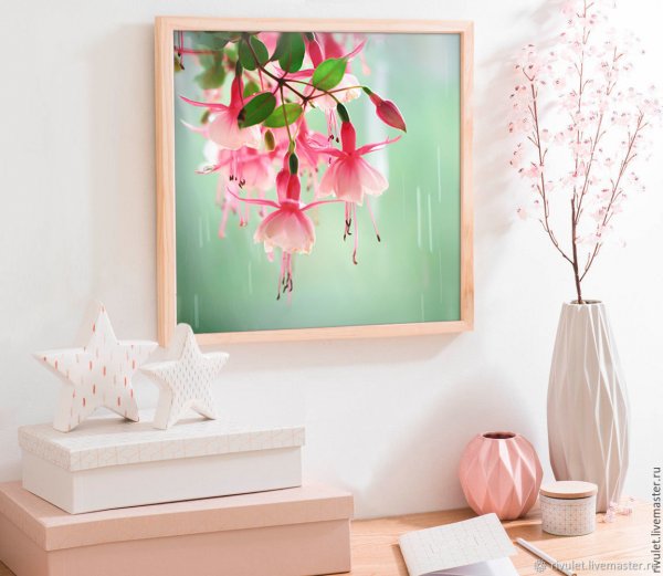 Цветочные постеры в интерьере