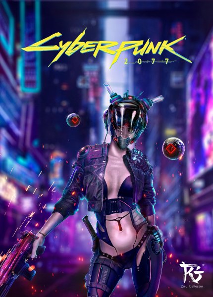 Cyberpunk 2077 Постер желтый