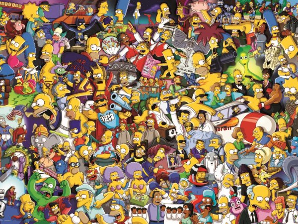 Много персонажей из мультиков