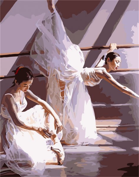 ВАНГОГВОМНЕ картина по номерам "балерина у станка", 40х50 см