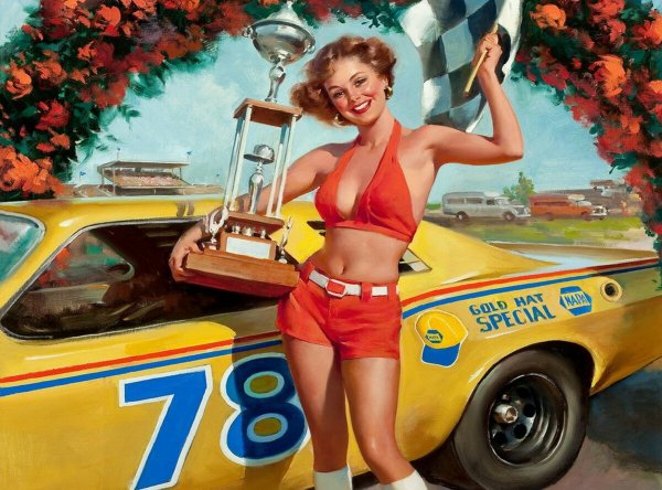 Gil Elvgren гонщица