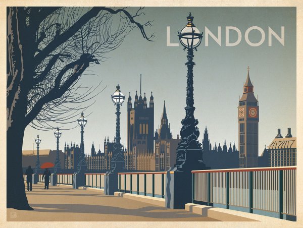 Лондон Постер ретро