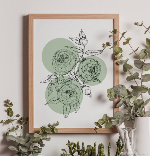 Постеры ботаника в интерьере