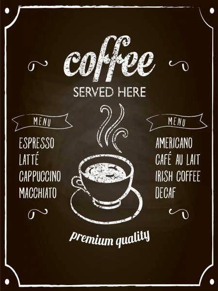 Постеры для кофейни