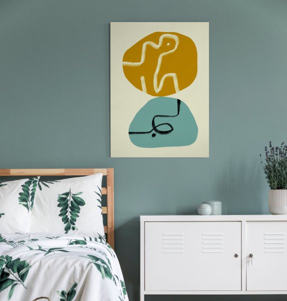 Постеры жёлтый зелёный трио