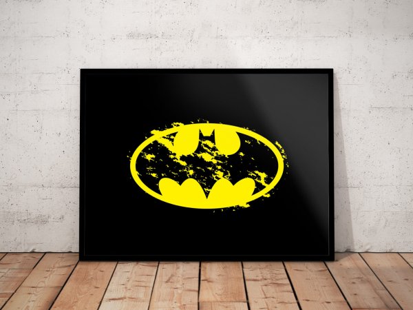 Постер желтый на черном фоне