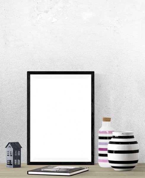 Горизонтальные рамки в интерьере