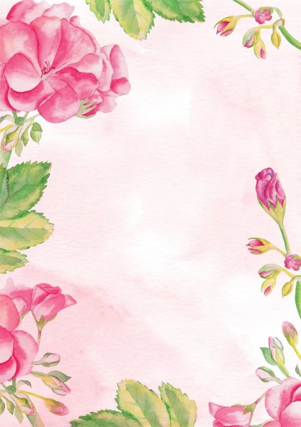 Фон цветы акварель