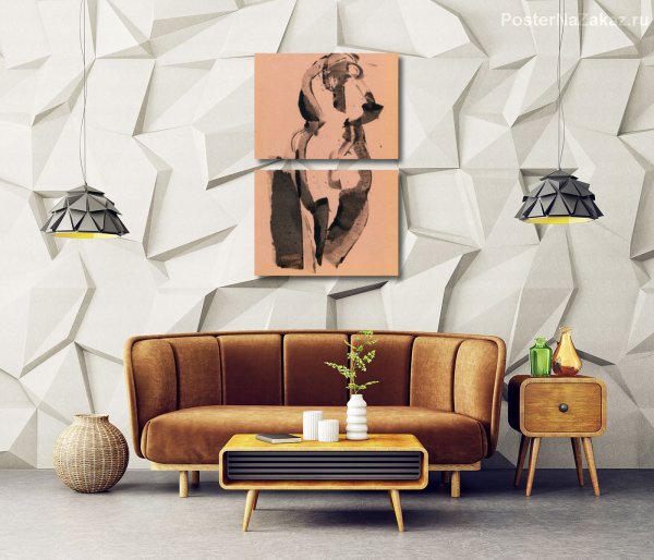 Модель в интерьере