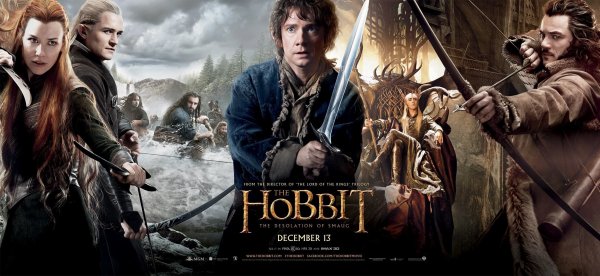 Hobbit 2013 Пустошь Смауга Постер