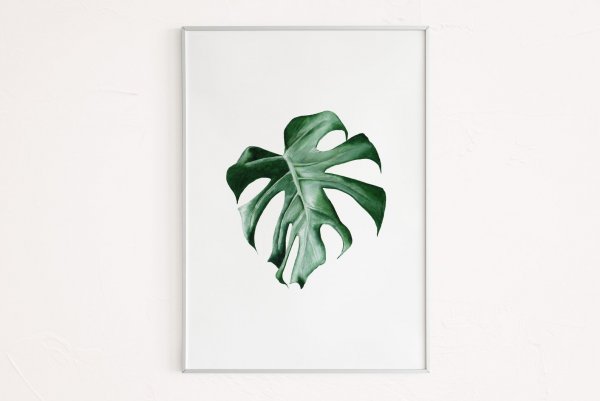 Картина лист монстеры