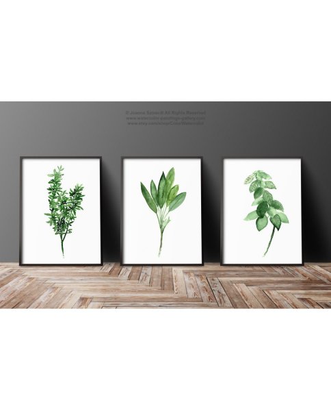 Постеры на кухню зеленые