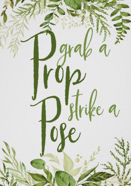 Постер зелень с надписью