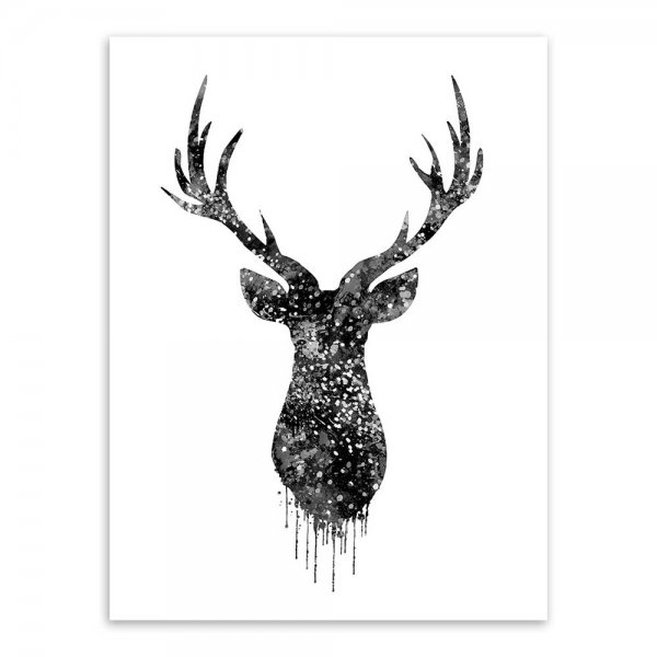 Голова оленя в скандинавском стиле