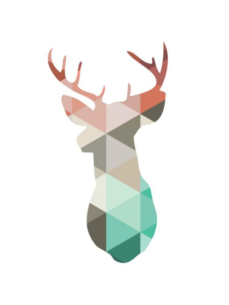 Голова оленя стилизация