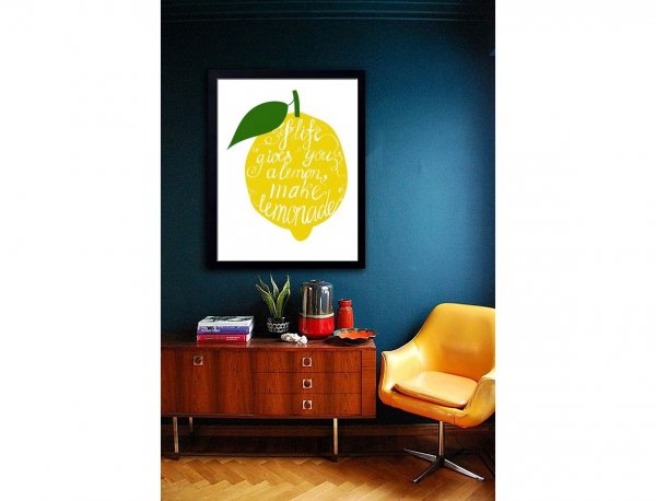 Лимон акварелью