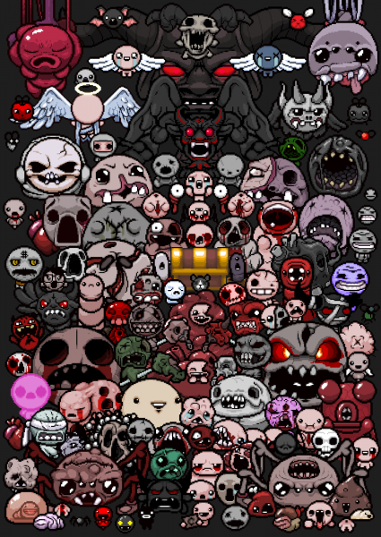 Монстры из the Binding of Айзек Afterbirth +