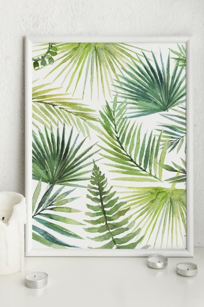 Панно с листьями в интерьере