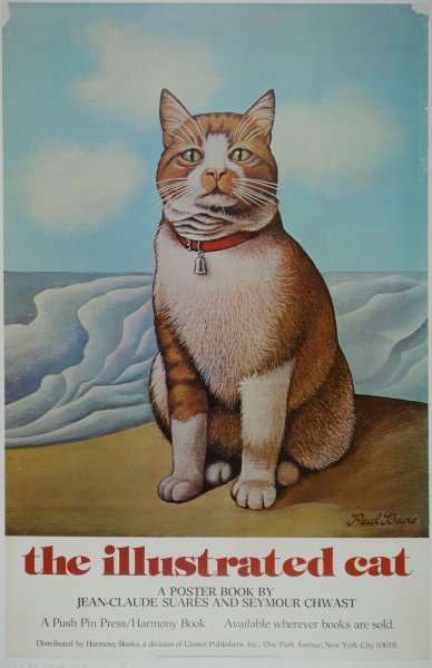 Кот с плакатом