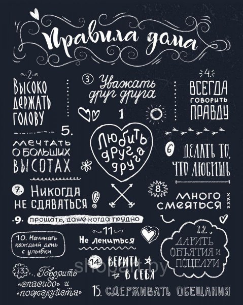 Постер «правила дома»